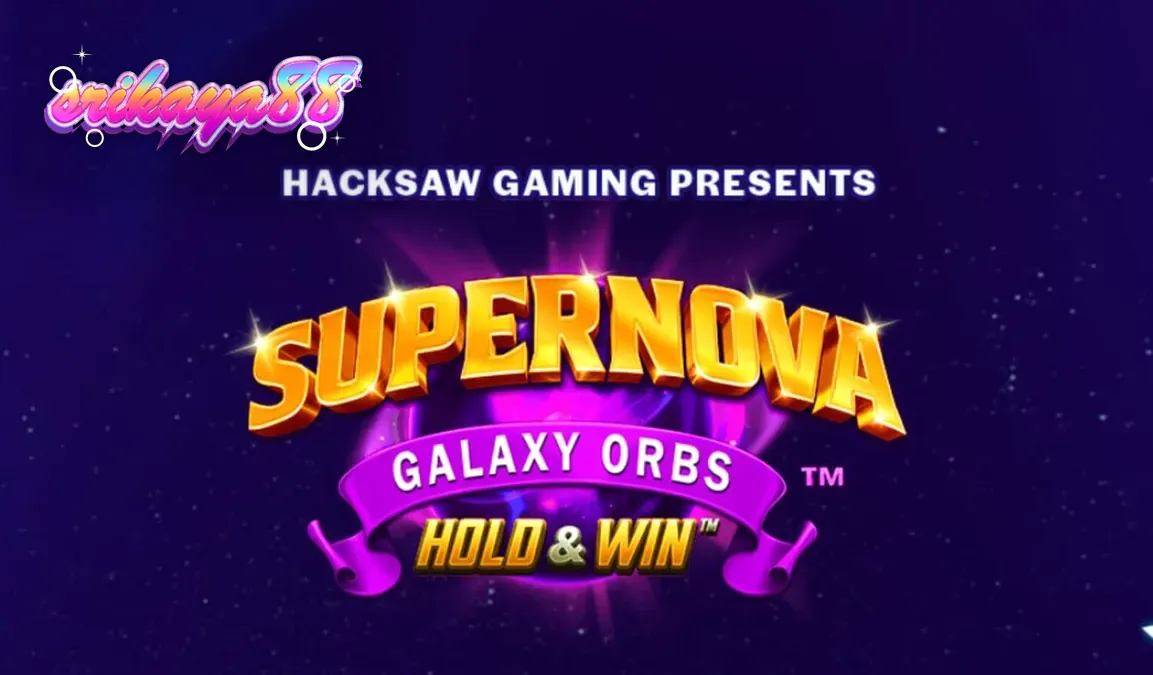 Tampilan visual slot Supernova Galaxy Orbs dengan tema retro arcade dan luar angkasa